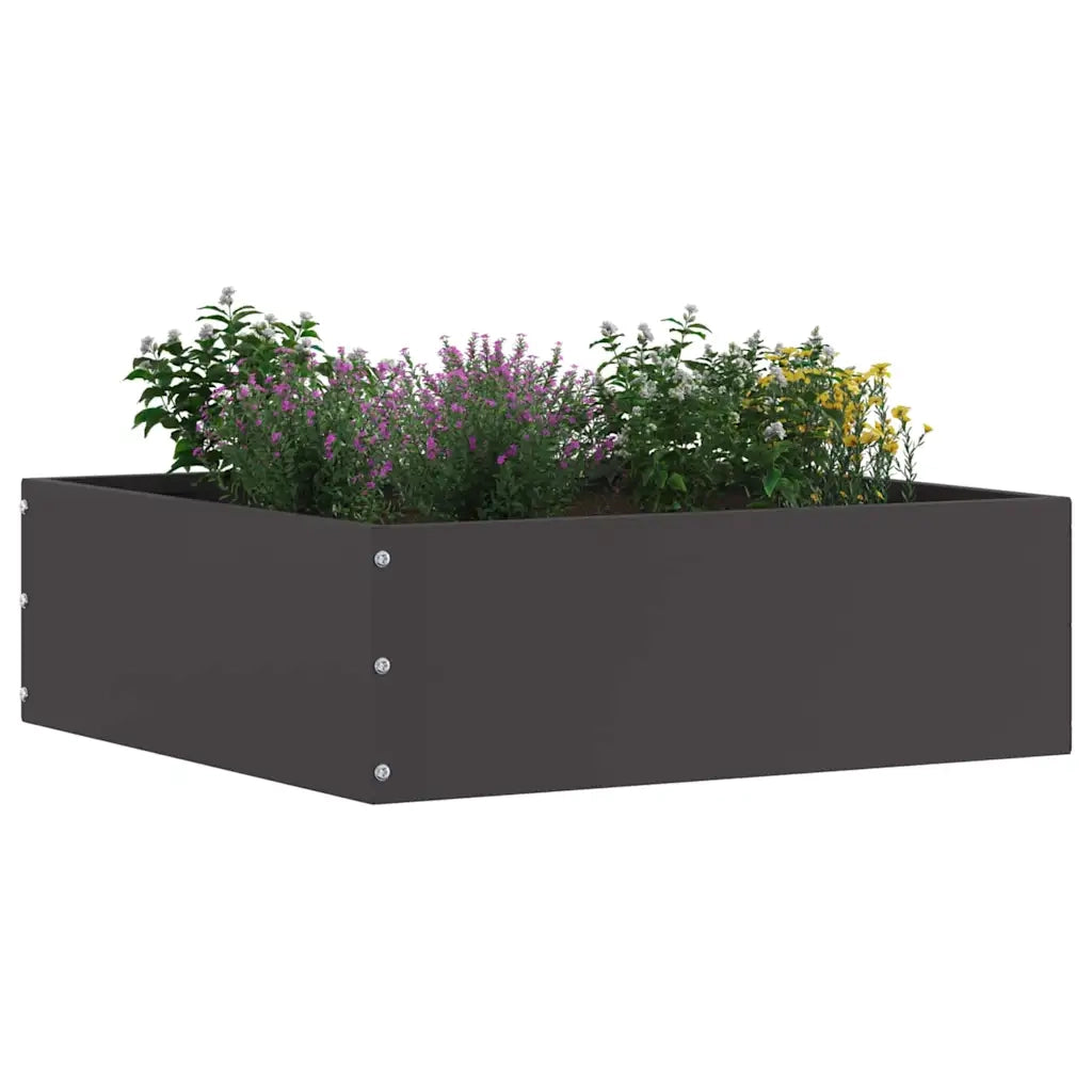 Bordura per Prato 6 pcs Nero 40 x 40 x 13 cm Acciaio