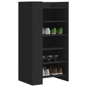 Scarpiera-Scaffale per scarpe Nera 52x37,5x100 cm in Legno Multistrato 579761