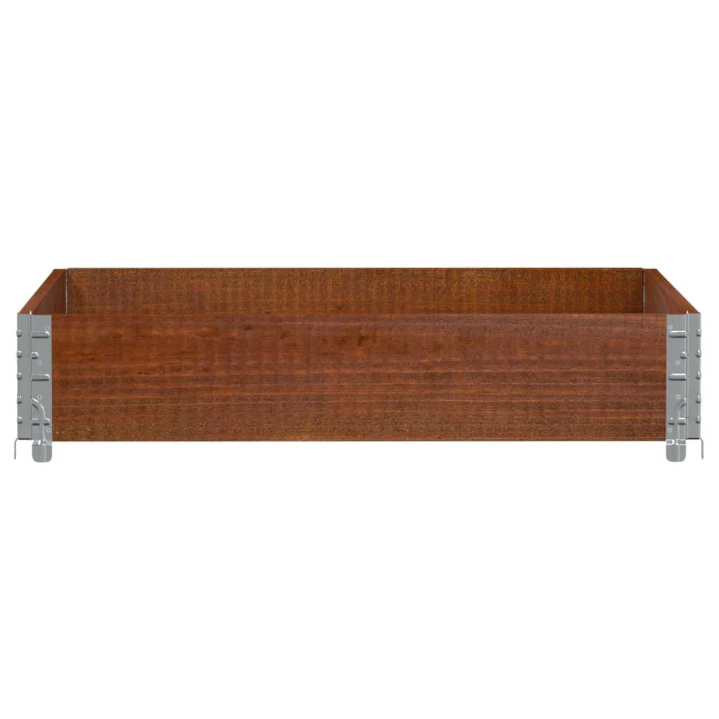 Fioriera rialzata per piante fiori terrazza giardino 100 x 100 cm legno massello di pino marrone 02_0037244