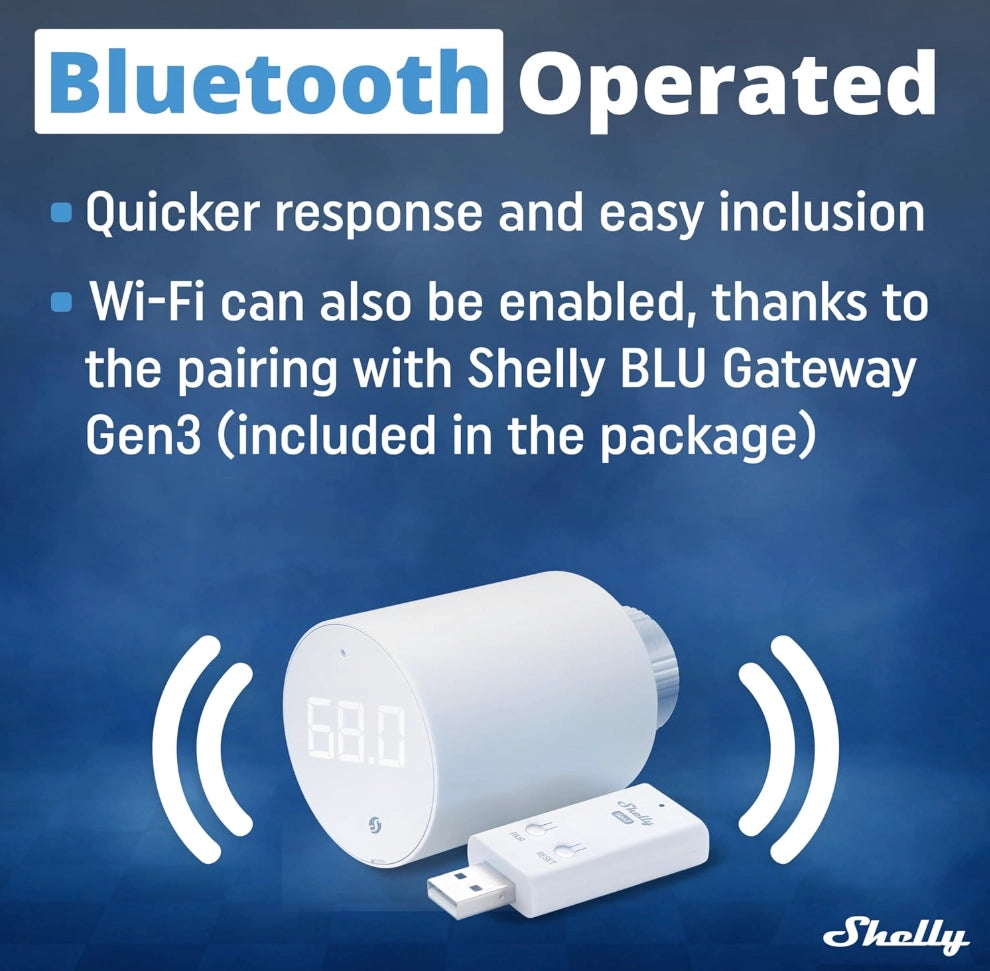 Shelly BLU TRV x1 + Shelly Blu Gateway Gen3
