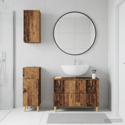 Set di armadietti da bagno in 3 pezzi DELFT Legno antico 3417790