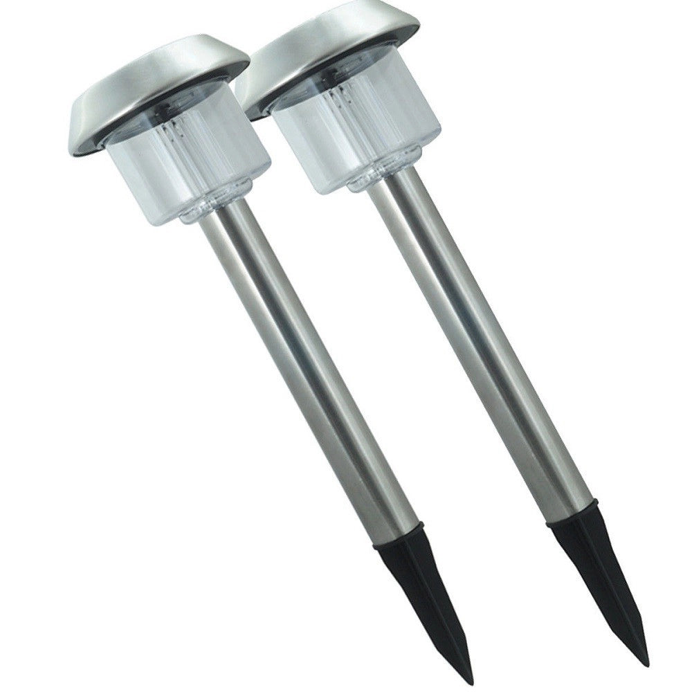 Trade Shop - Coppia Faretto Faro Led Giardino Led Picchetto Pannello Energia Solare -