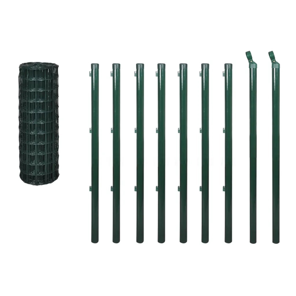 Recinzione Europea in Acciaio 10 x 0,8 m Verde cod mxl 20432