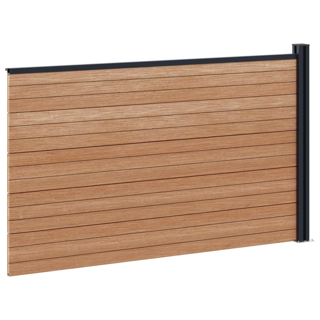 Pannello di Recinzione WPC e Alluminio Marrone 42039073