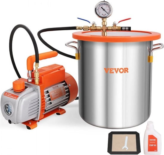 Pompa a vuoto con camera a vuoto 19L 100L/min Pompa a vuoto 150W AC 220V/50HZ 1440RPM 5pa 250ml Olio Capacità Apparecchiatura a vuoto per impianti di climatizzazione