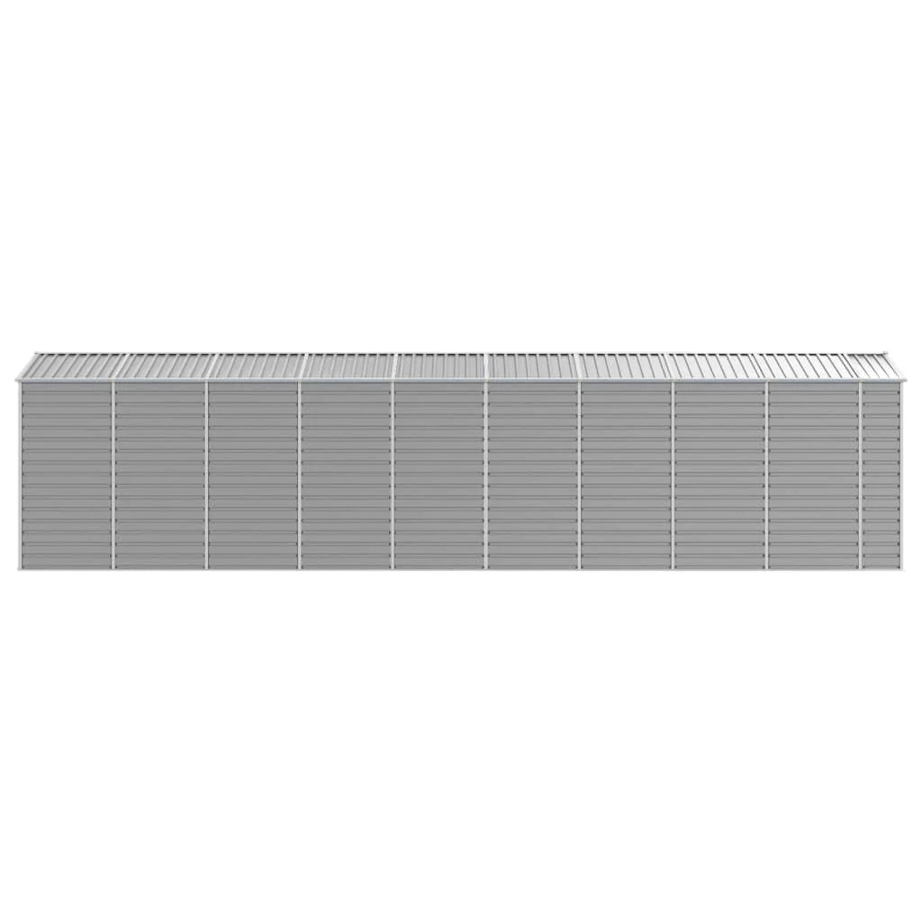 Casetta da giardino cabina ripostiglio casetta da esterno robusta casetta per attrezzi colore chiaro 191 x 810 x 198 cm acciaio zincato grigio 02_0022249