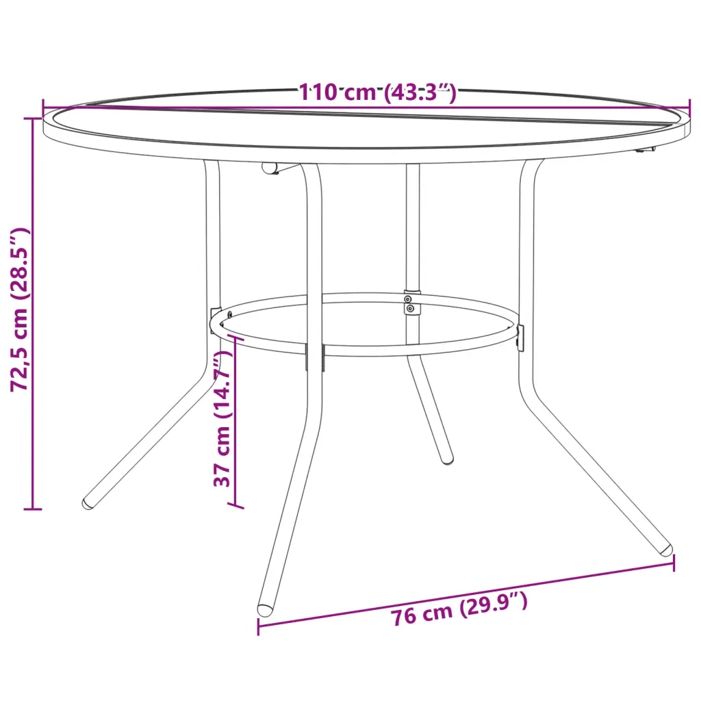 Set Sedie Giardino Impilabili 5pz Antracite Acciaio Verniciato 3283758