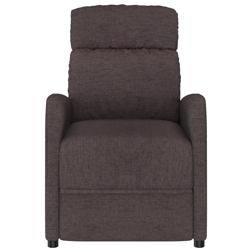 Poltrona Massaggiante Marrone Scuro in Tessuto 289711