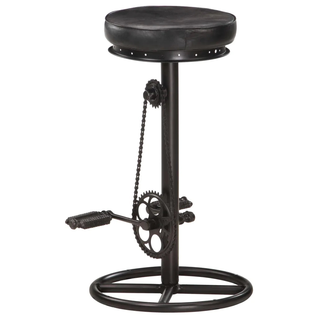 Sgabelli da Bar 2 pz Neri in Vera Pelle di Capra cod mxl 68004