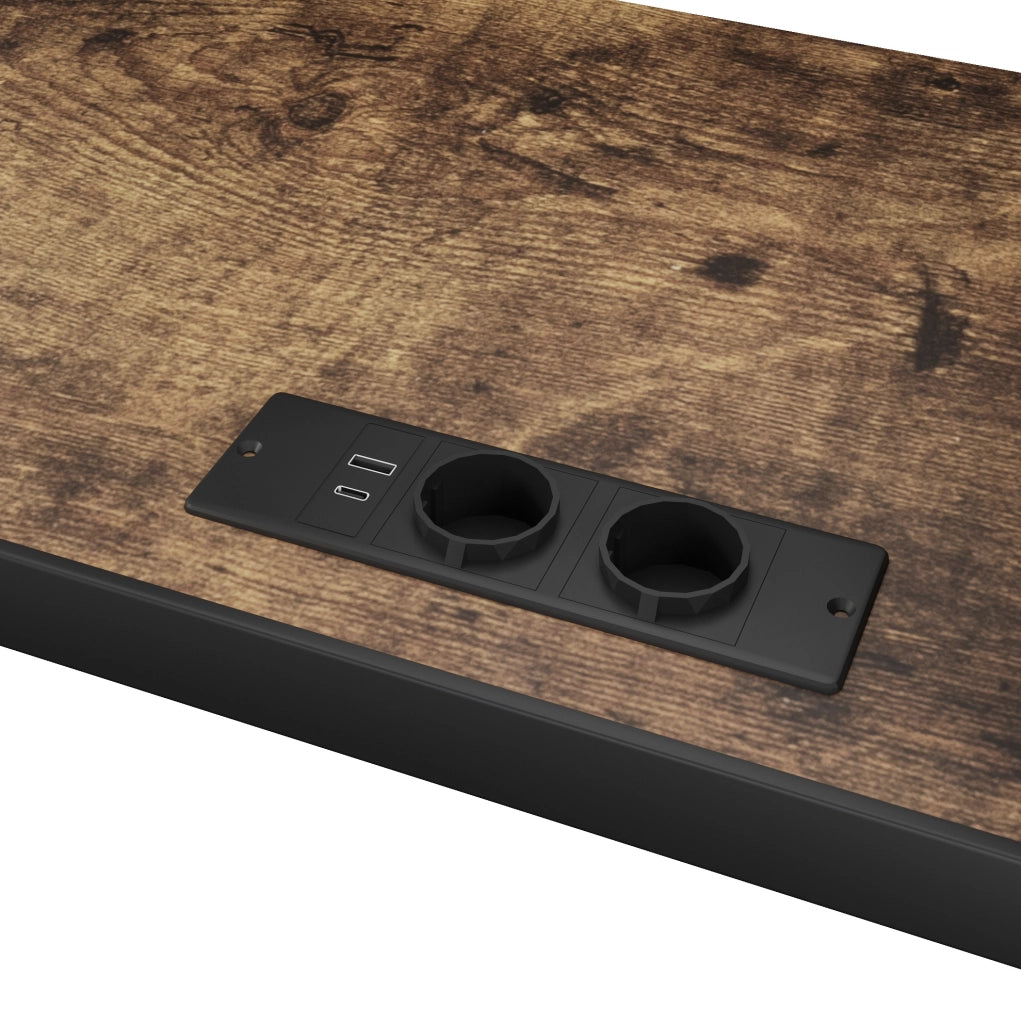 Letto a castello 90x200 e 140x200 cm con LED, prese USB e vani portaoggetti nero HAVRYA