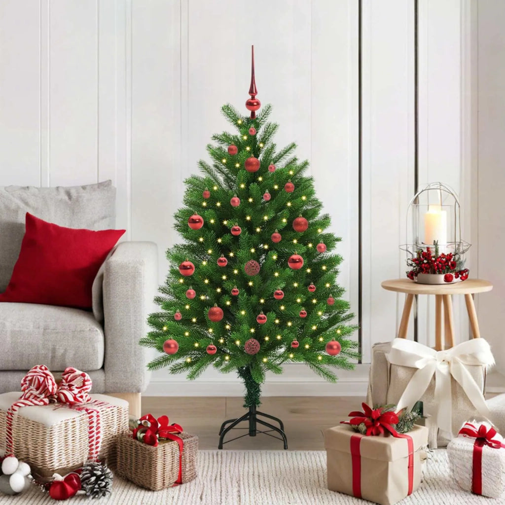 Albero di Natale | Decorazioni natalizie con 150 LED con supporto Verde 120 cm PE