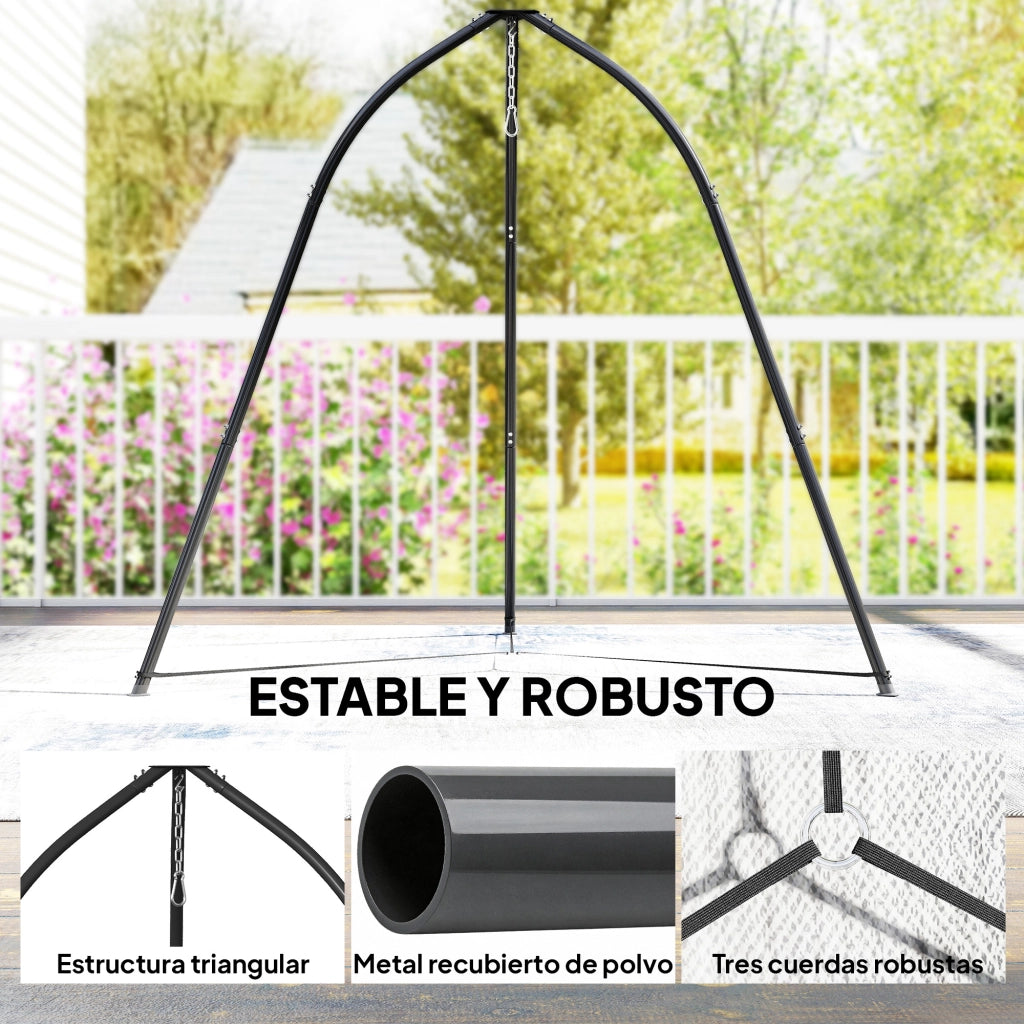 Supporto Sedia Sospesa ¨C zephmum ¨C Triangolare Base Stabile Regolabile 150 kg Nero