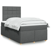 Giroletto a Molle con Materasso Grigio Scuro 120x190cm Tessuto 3291220