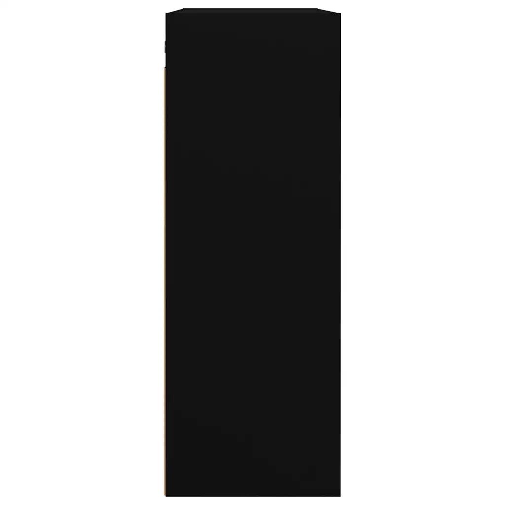 Armadietto Pensile a Parete Nero 69,5x32,5x90 cm cod mxl 47735