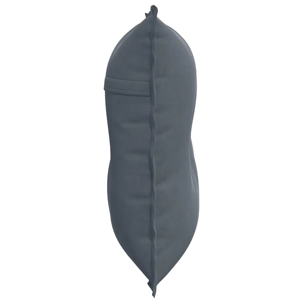 Cuscino per Schiena | Cuscino dorsale Grigio scuro 80 x 50 cm Tessuto in Cords