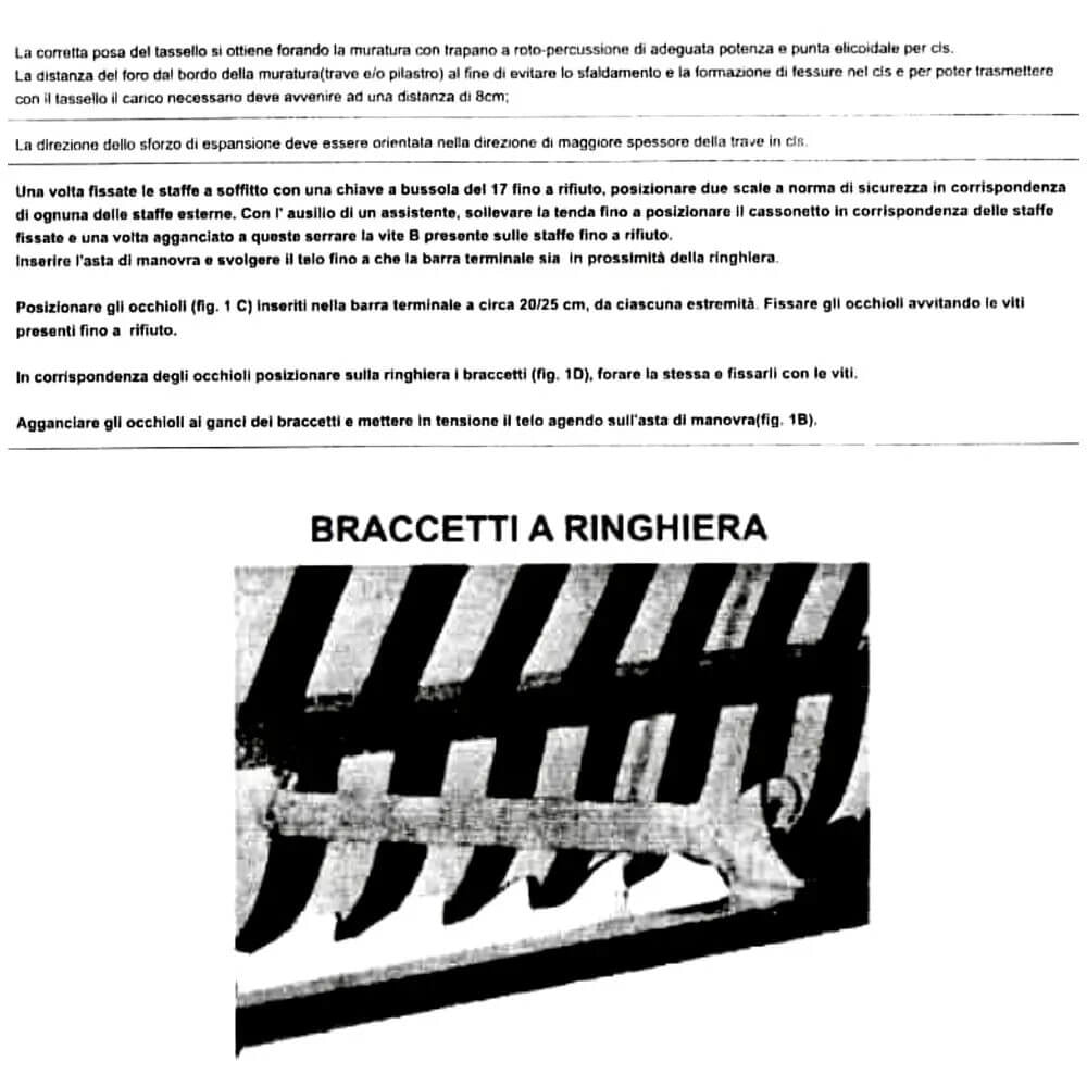 Tenda da Sole a Caduta 3x2,5m Tessuto in Poliestere Disegno P2004