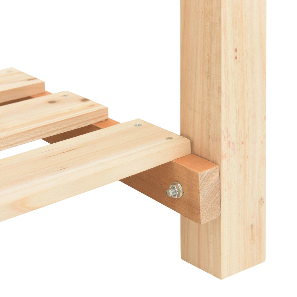 Piantana da Giardino  con Griglie 161x43x76 cm in Legno Massello di Abete