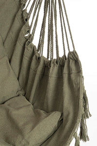 Amaca Sedia Sospesa da Giardino 100x130 cm in Poli-Cotone Juan Verde