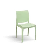 PAZZO DESIGN Sedia Alberto Verde Pastello set da 4 sedie in Polipropilene
