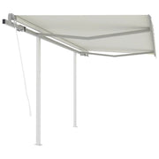 Tendada Sole Retrattile Automatica con Pali 3x2,5 m Cremacod mxl 96678