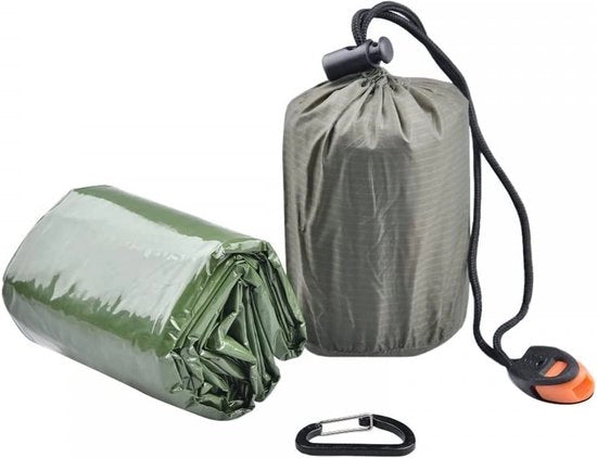 Kit di sopravvivenza, deken termico, sacco da letto di emergenza | Fischietto di soccorso ultraleggero protezione dal freddo / Kit di sopravvivenza - deken di emergenza, sacco da letto di emergenza - 1 pz, modello: 1 pcs