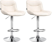 2er Set Barhocker Vonore Kunstleder chrom