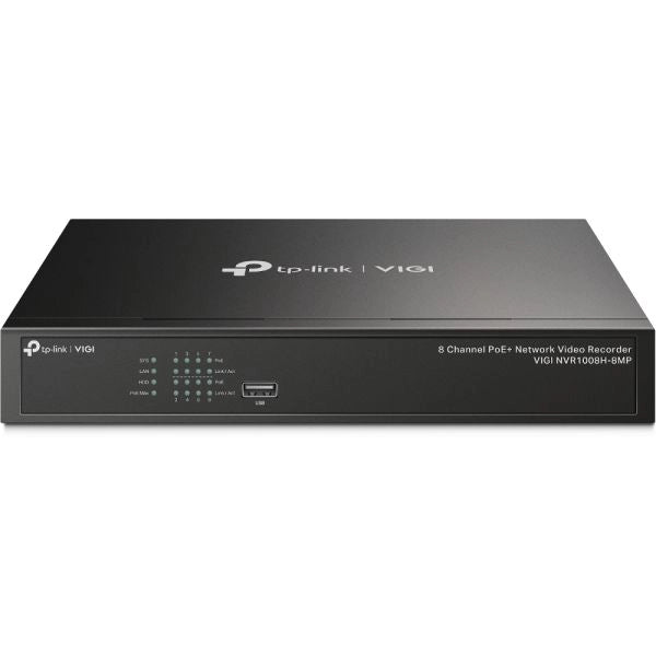 Tp-link vigi nvr1008h-8mp videoregistratore di rete (nvr) nero - 143435
