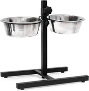 Ciotola per Cane Op Standaard - Altezza Regolabile - Ciotola per Cane con Standaard - 1,6L - Ciotola per Cane - Antiscivolo - 42 x 46 x 27 cm