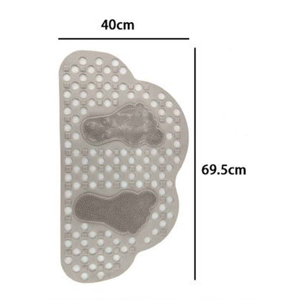 Trade Shop - Tappeto Per Vasca Bagno Doccia Antiscivolo Forma Nuvola Con Impronte Piedi 40x69,5cm 10788 -