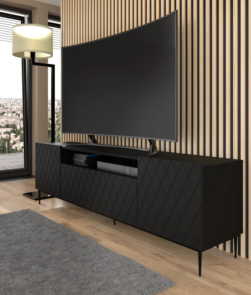COLLEZIONE MOBILI DIUNA RTV2D1K 193 NERO OPACO MONTATURA NERA