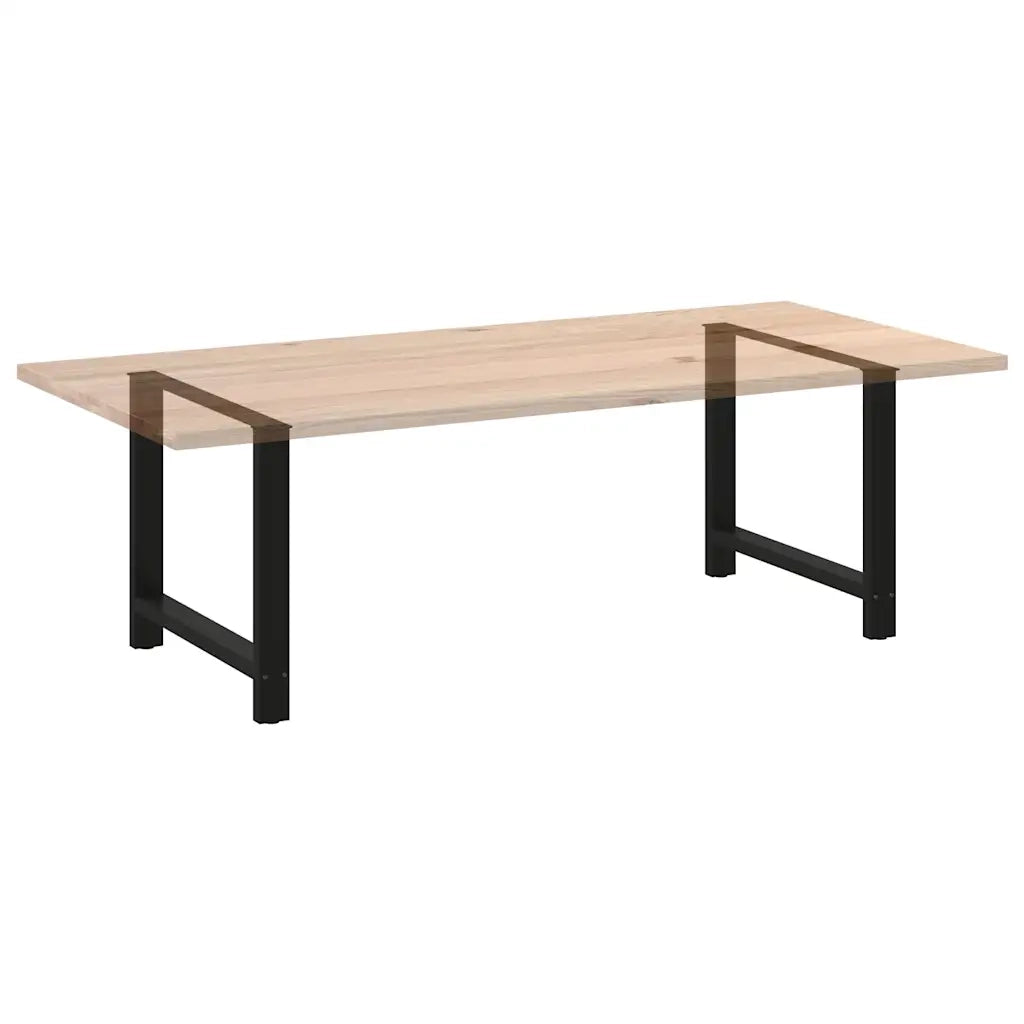 Gambe per tavolo da pranzo nere 2 pz 100x(72-73) cm in acciaio 4013320