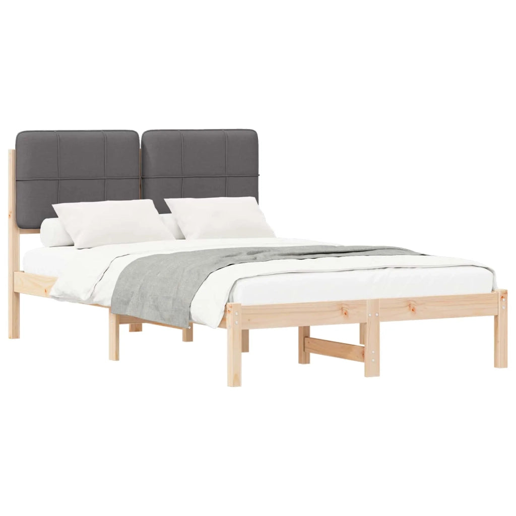 Letto con Testiera Rivestita Grigio scuro 120 x 200 cm 877980
