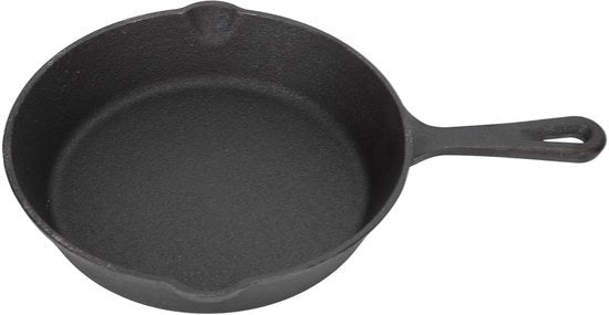 Piatto da cottura in ghisa mini - 10 cm - Resistente al forno fino a 200°C - Ideale per cucinare e friggere - Realizzato in ghisa duratura - Adatto per gas e elettrico.