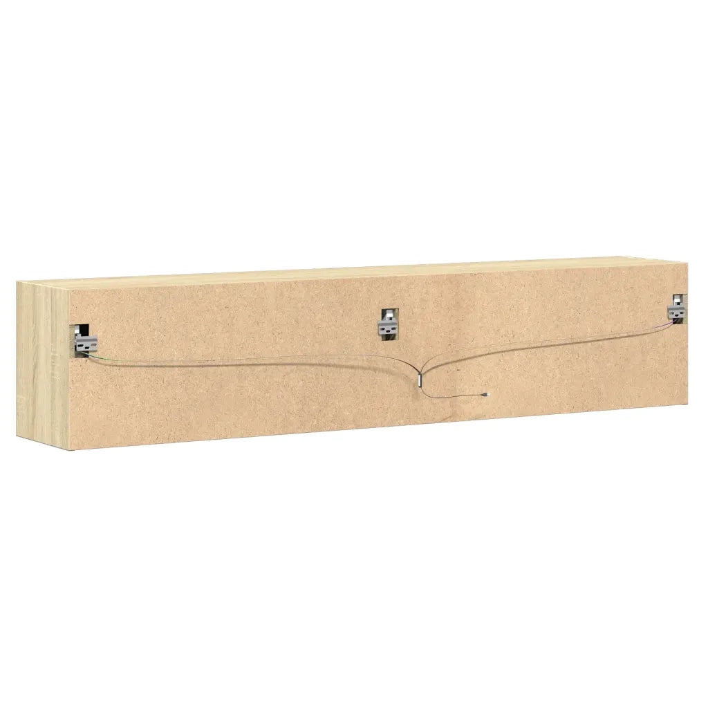 Mobile TV a Parete con LED Rovere Sonoma 180x31x38 cm 3307949