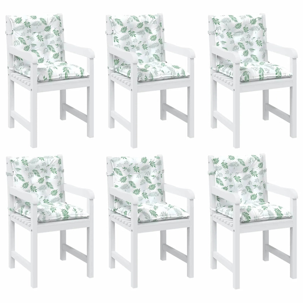 Cuscino da Esterno 6 pcs Bianco 100 x 50 x 7 cm Tessuto