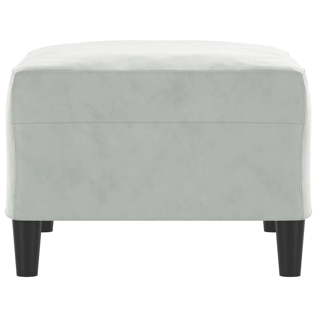 Poggiapiedi Grigio Chiaro 70x55x41 cm in Velluto 349317