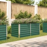 Raised Bed 160 X 80 X 77 Cm Galvanized Steel Green