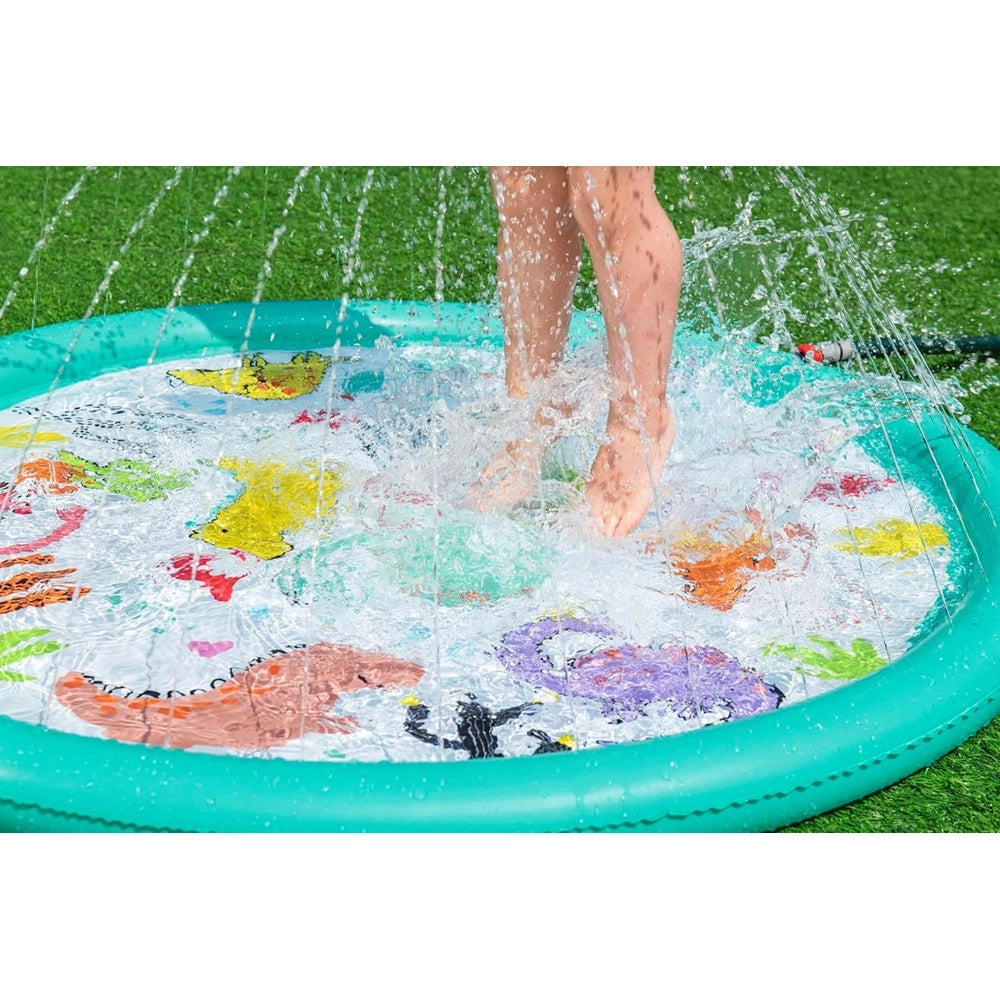 Trade Shop - Tappetino Gonfiabile Dinosauri Spruzzi Desert Dino Da 48"/122cm +2 Anni Giardino 52698 -