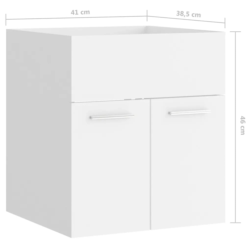 Armoire d'évier Blanc 41x38,5x46 cm Bois d’ingénierie