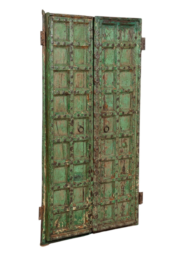 Biscottini Porta portone in legno massello e ferro da interno o da esterno vecchia e antica medievale