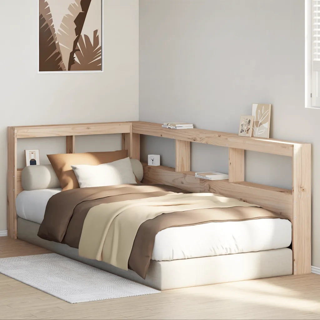 Testiera Libreria a L 80 cm in Legno Massello di Pino 859277