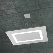 CARPET SOSPENSIONE RETTANGOLARE GRANDE 4+2 LUCI BIEMISSIONE GRIGIO 1137-SRG+2-GR