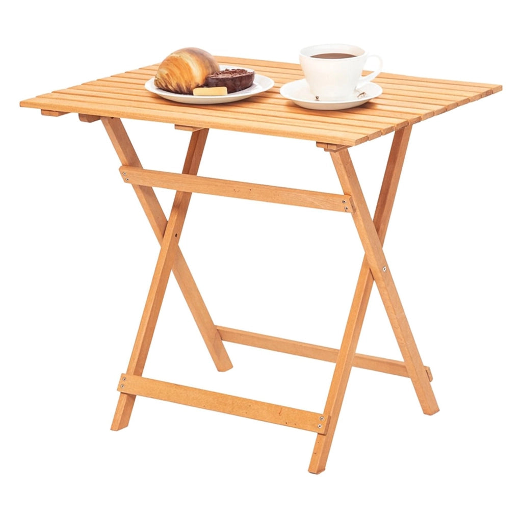 Lestizza, Tavolo da Esterno 4 Posti, 60x80x72h cm Marrone