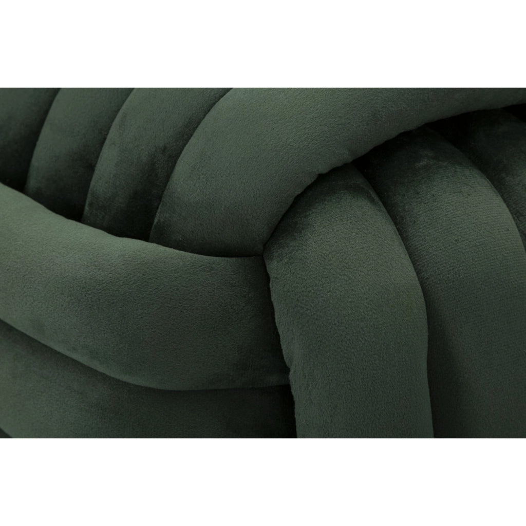 Pouf Gomitolo 6, Verde, Cotone, 45x45x45 cm