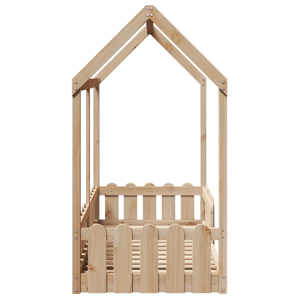Giroletto Casetta per Bambini | Letto Infantile | Lettino 70x140 cm Legno Massello di Pino