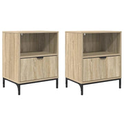 Set di 2 Comodini | Armadio da Notte | Mobiletto da notte rovere sonoma 49 x 36 x 61 cm