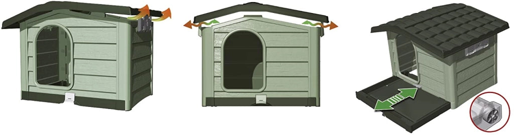 BAMA CUCCIA BUNGALOW 89X75X62 VERDE TAGLIA M