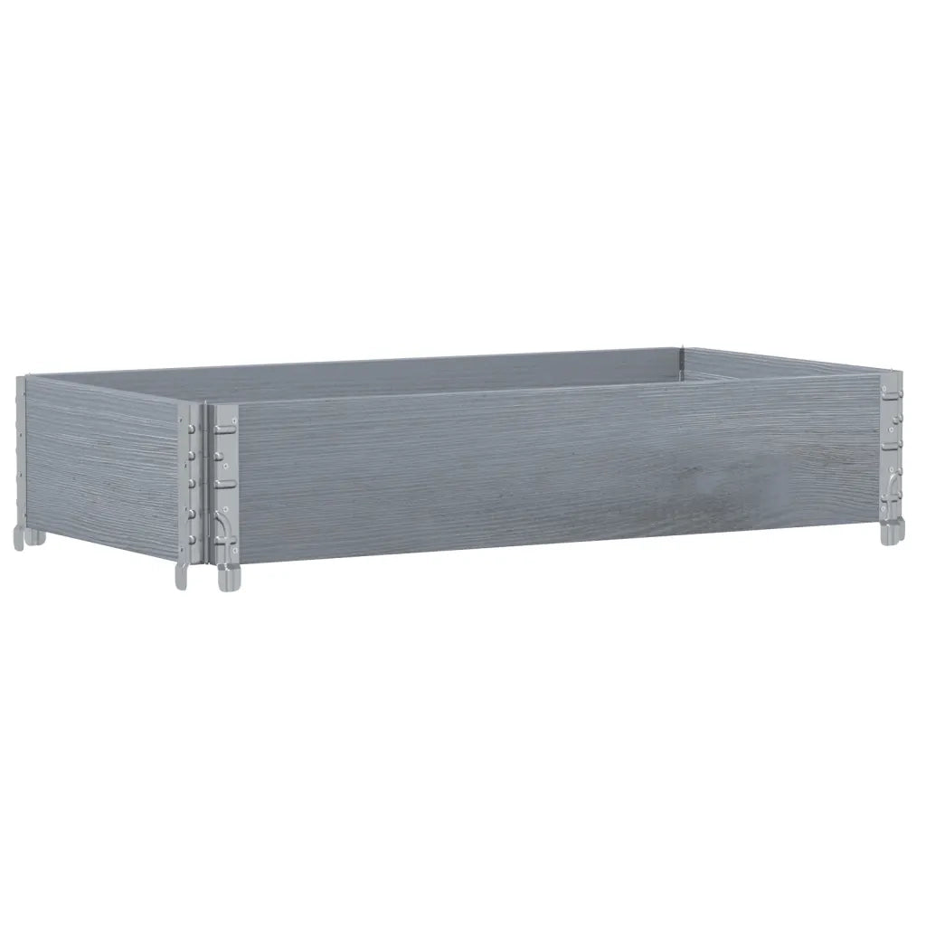 Paretale per Pallet Grigio 100x50 cm in Legno Massello di Pino 4010280