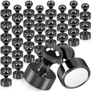 FPMYB 40 pezzi forti magneti neri 12 x 16 mm, minimagneti neodymium per lavagne, frigoriferi, lavagne bianche, cartelli, magneti cilindrici