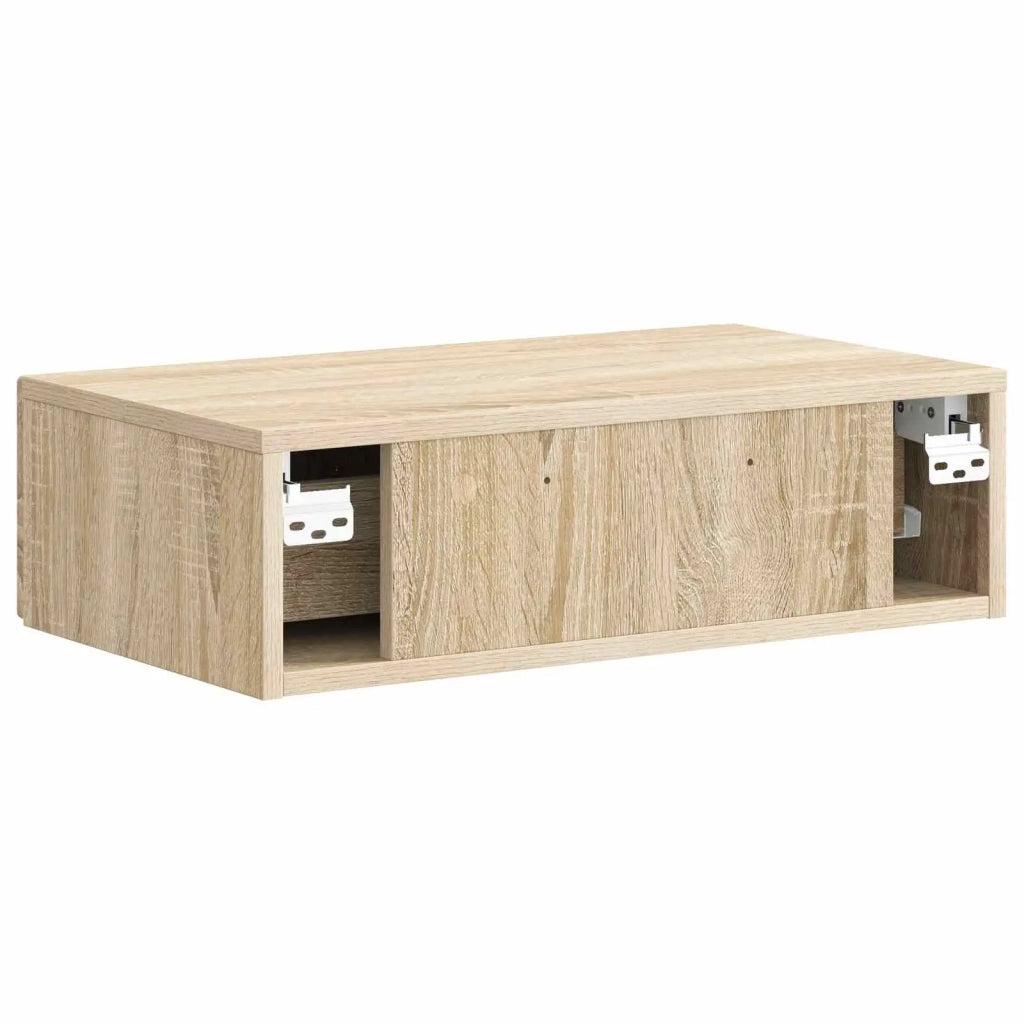 Tavolino da Parete Laterale Rovere Sonoma 59 x 34,5 x 17 cm 898657